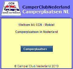 CCN camperplaatsen nu ook op mobieltje beschikbaar