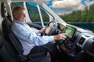 Navigatie- en infotainment apparatuur voor campers